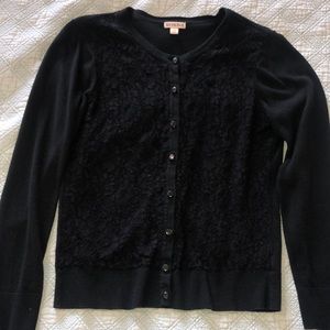 Merona • Lace Detail • Black • Cardigan • Large